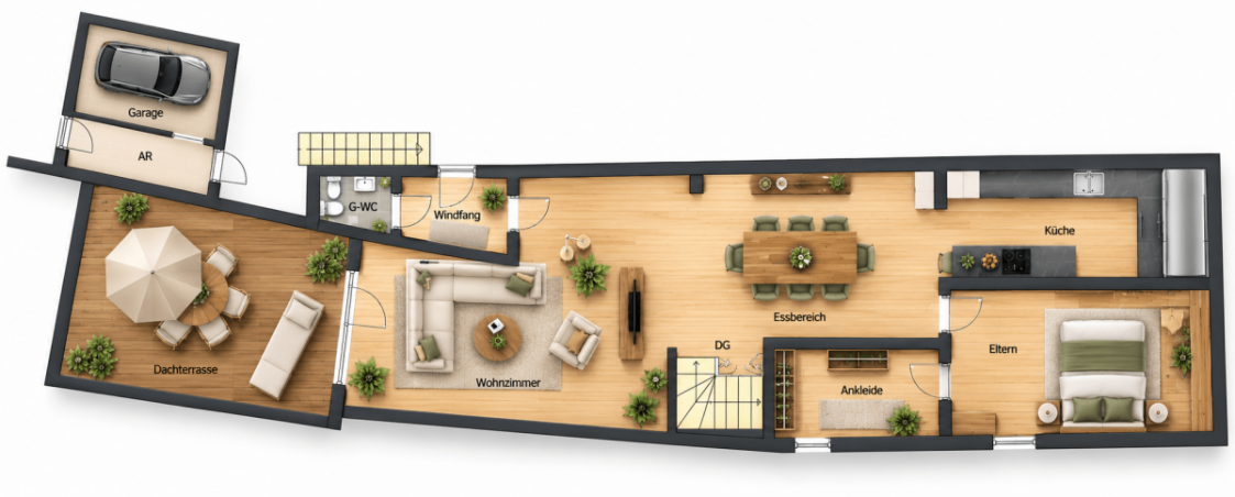 Obergeschoss Wohnung 2 Zweifamilienhaus Oberhausen