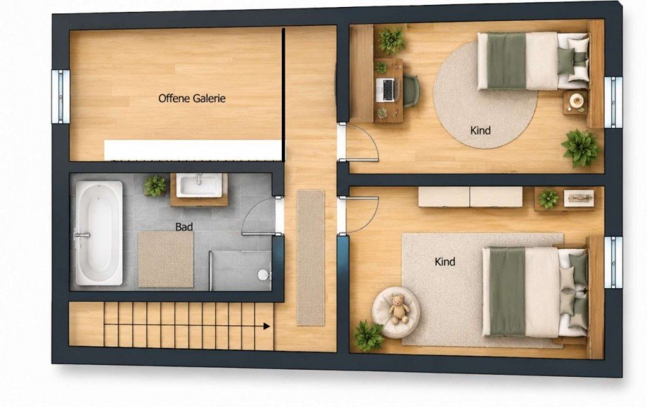 Dachgeschoss Wohnung 2 Zweifamilienhaus Oberhausen